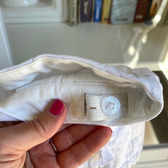 White ruffled Crewcuts Girls Adjustable Shorts - Picture 4 of 4